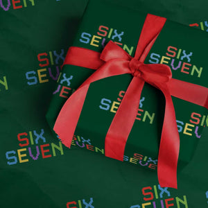 Six Seven Meme Pixel 67 Gen Alpha Meme Wrapping Paper Roll TS11 Green Print Your Wear