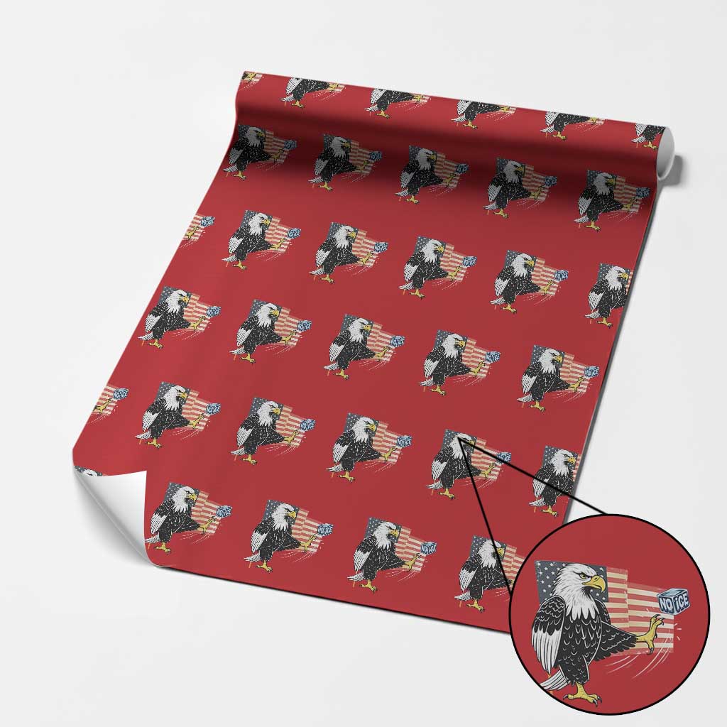 Solidarity With Minneapolis Wrapping Paper Roll American Eagle No Ice Please Support TS12 Red Print Your Wear
