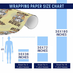 Some Bunny Needs Beer Funny Easter Drinking Humor Wrapping Paper Roll Retro Rabbit Beer Lover Gift TS02 Print Your Wear