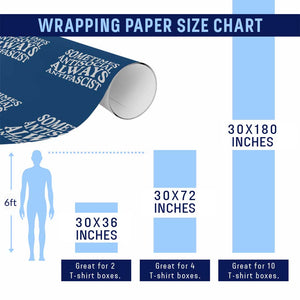 Sometimes Antisocial Always Antifascist Wrapping Paper Roll TS10 Print Your Wear