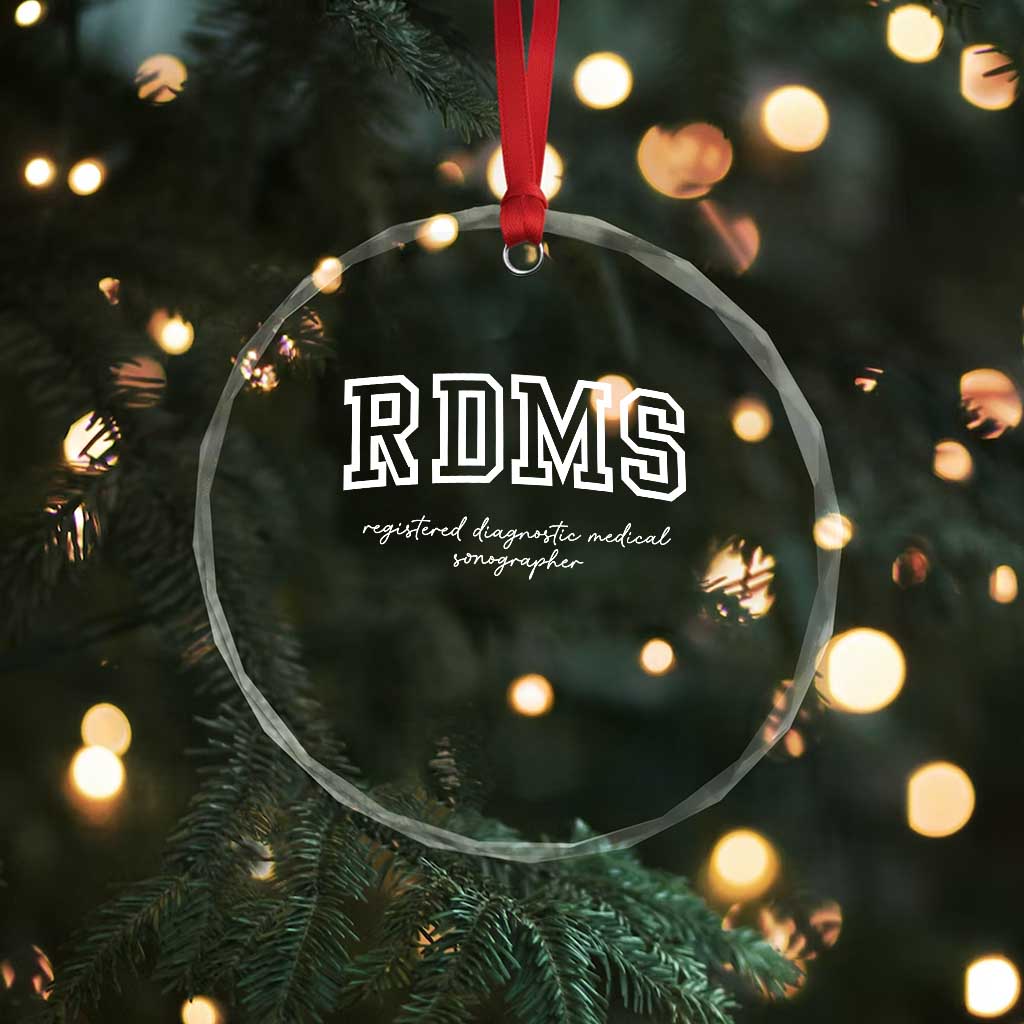 Sonographer Crystal Glass Ornament RDMS Ultrasound Tech Technologist Gift TS10 Print Your Wear