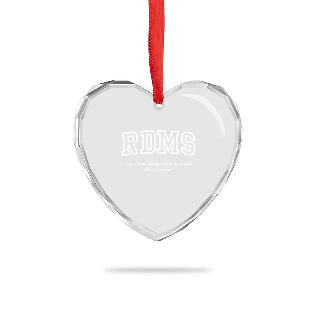 Sonographer Heart Crystal Glass Ornament RDMS Ultrasound Tech Technologist Gift TS10 Print Your Wear