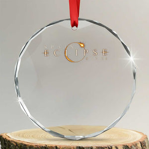 Spain Solar Eclipse 2026 Crystal Glass Ornament August 12 2026 Total Eclipse TS11 Transparent Glass 3'' Circle Print Your Wear