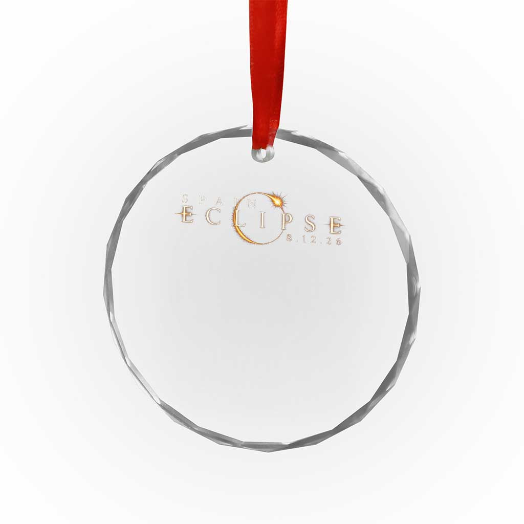 Spain Solar Eclipse 2026 Crystal Glass Ornament August 12 2026 Total Eclipse TS11 Print Your Wear