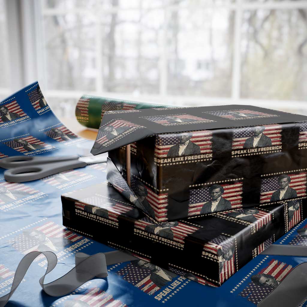 Speak Like Frederick Wrapping Paper Roll Black History Month Gift TS12 Black Print Your Wear