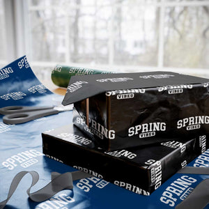 Spring Vibes Wrapping Paper Roll Spring Break Easter Day Bold Text TS11 Black Print Your Wear