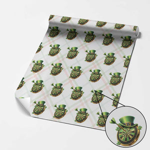St Patricks Day Irish Darts Board Celebration Gift Wrapping Paper Roll TS12 Christmas Plaid Print Your Wear