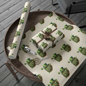 St Patricks Day Irish Darts Board Celebration Gift Wrapping Paper Roll TS12 Beige Print Your Wear