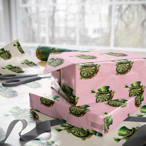St Patricks Day Irish Darts Board Celebration Gift Wrapping Paper Roll TS12 Light Pink Print Your Wear