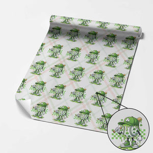 St Patricks Day Shamrock Baseball Player Gift Wrapping Paper Roll TS12 Christmas Plaid Print Your Wear