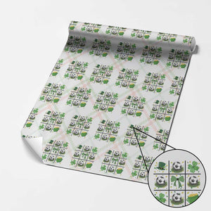St Patricks Day Soccer Wrapping Paper Roll Irish Pride Gift TS12 Christmas Plaid Print Your Wear