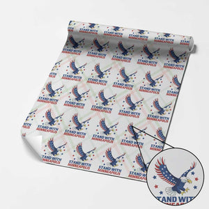 Stand With Minneapolis Wrapping Paper Roll American Eagle Protest Gift TS12 Christmas Plaid Print Your Wear