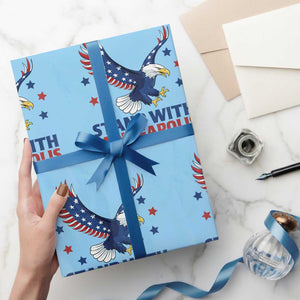 Stand With Minneapolis Wrapping Paper Roll American Eagle Protest Gift TS12 Light Blue Print Your Wear