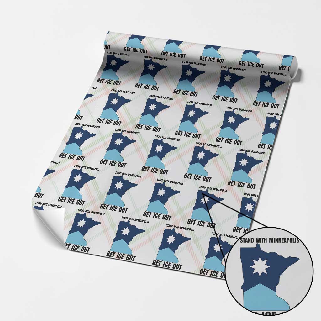 Stand With Minneapolis Wrapping Paper Roll Social Justice Support TS12 Christmas Plaid Print Your Wear