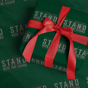 Stand With The Guard Wrapping Paper Roll DC Guardsmen TS14 Green Print Your Wear