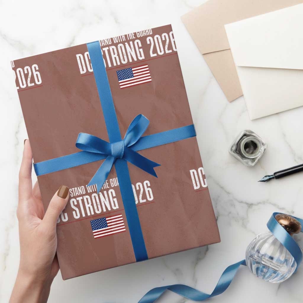 Stand With The Guard Wrapping Paper Roll DC Guardsmen 2026 TS14 Mocha Print Your Wear