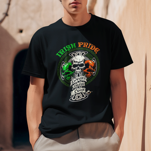 Irish Pride Skull T Shirt Celtic Cross Ireland Flag St. Patricks Day TS02 Printyourwear