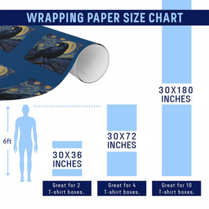 Starry Night Raven Moon Van Gogh Wrapping Paper Roll TS14 Print Your Wear