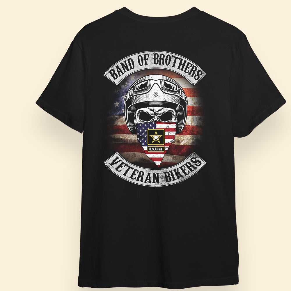 Personalized Veteran T Shirt Band Of Brothers Veteran Bikers CTM Youth Custom - Printyourwear