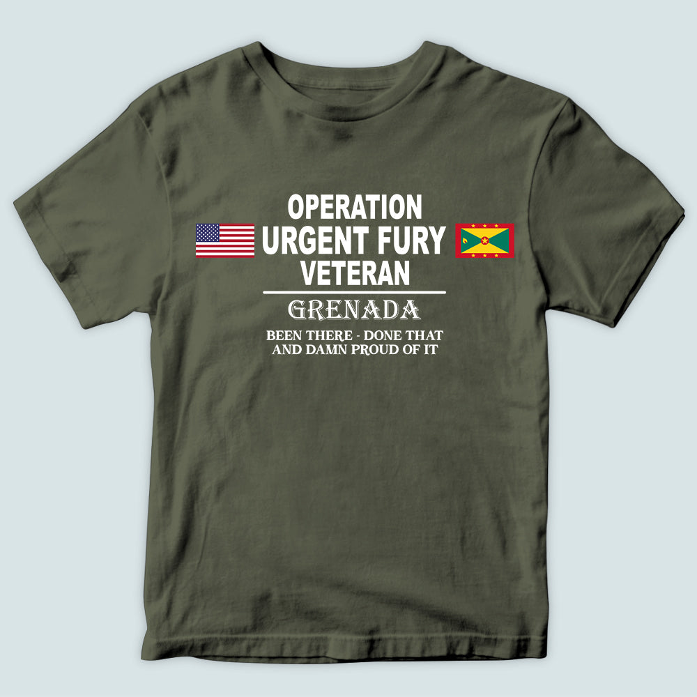 Veteran T Shirt Operation Urgent Fury CTM Unisex Military Green Print Your Wear
