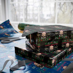 Stranger Christmas Wrapping Paper Roll Funny Murray Hawkins TS14 Black Print Your Wear