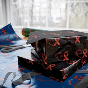 Stroke Awareness Wrapping Paper Roll Stroke Survivor Warrior Brain Attack TS11 Black Print Your Wear