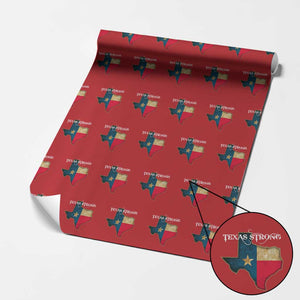 Strong Texas Wrapping Paper Roll Retro Lone Star State Pride Distressed Flag TS02 Red Print Your Wear