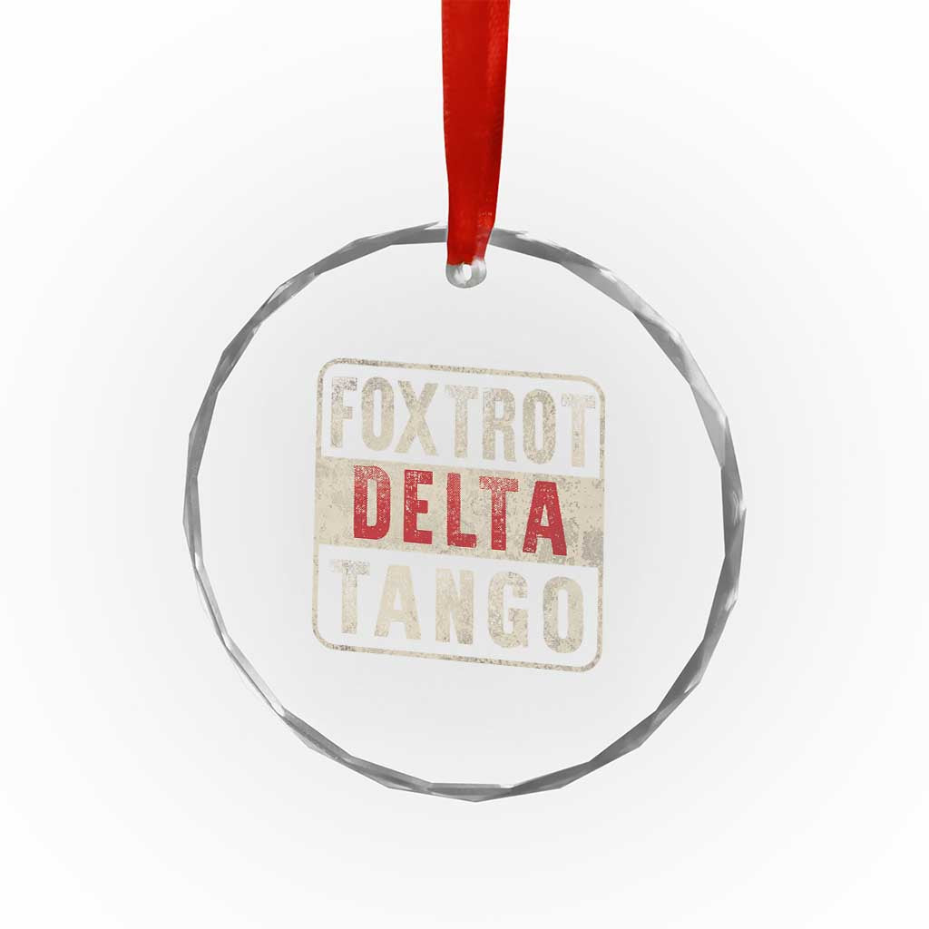 Subtle FDT Crystal Glass Ornament Foxtrots Delta Tangos TS10 Print Your Wear