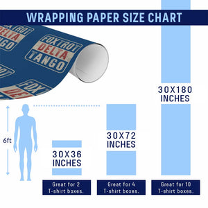 Subtle FDT Wrapping Paper Roll Foxtrots Delta Tangos TS10 Print Your Wear