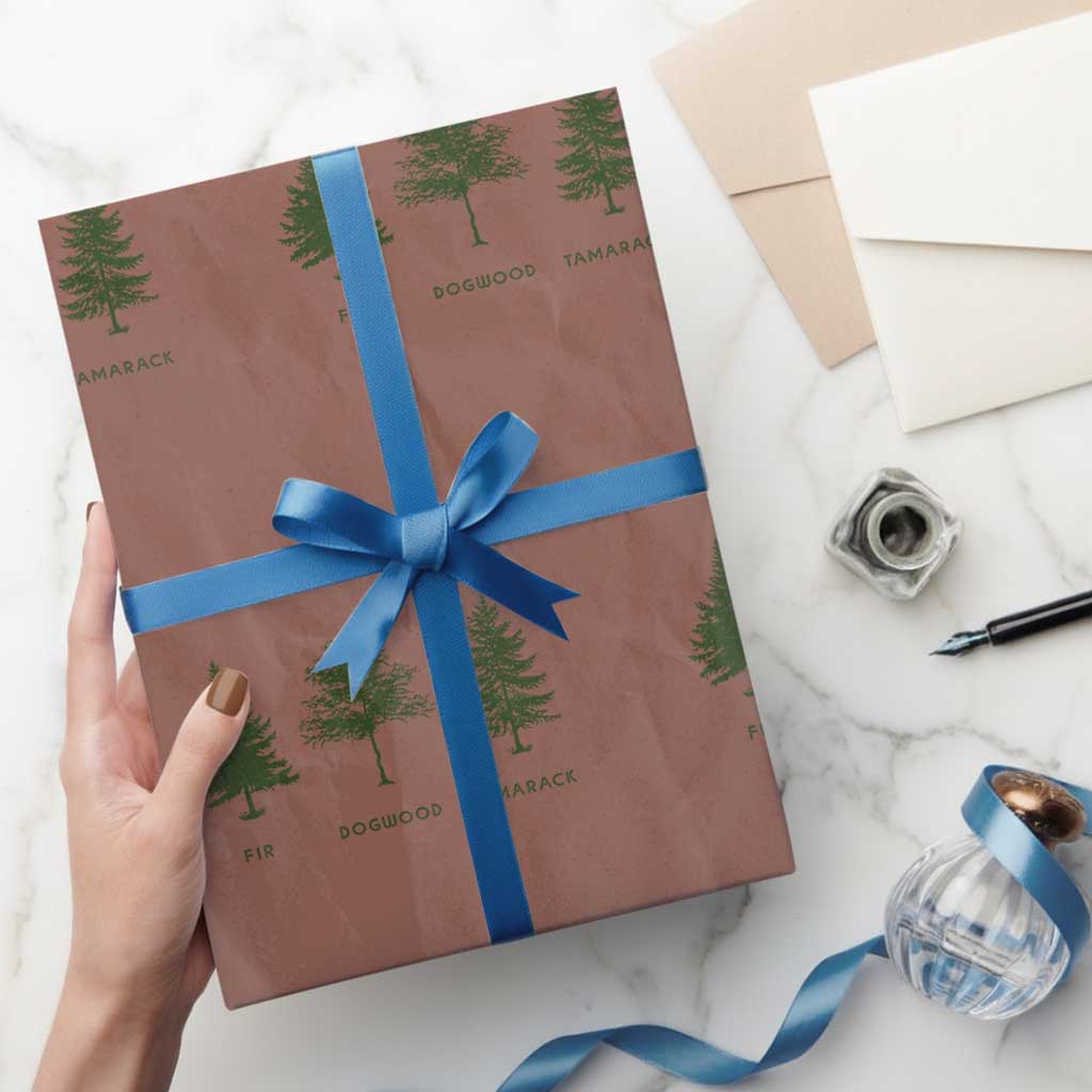 Subtle FDT Wrapping Paper Roll Nature Tee National Park TS10 Mocha Print Your Wear