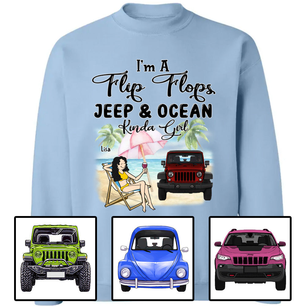 JP Girl Personalized T Shirt Im A Flip Flops JP and Ocean CTM Custom - Printyourwear