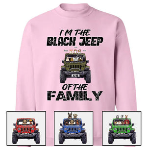 Custom Jeep Shirts, I'm The Black Jeep Of The Family Jeep Dog Jeep Cat Apparel CTM00 Custom - Printyourwear