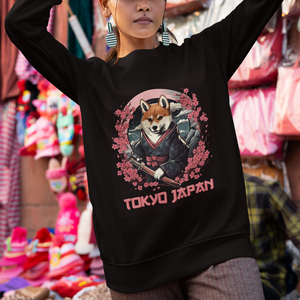 Shiba Inu Sweatshirt Tokyo Japan Aesthetic Sakura Japanese Cherry Blossoms TS09 Printyourwear