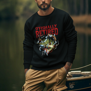 Retirement Sweatshirt O'fishally Retired Fishing Men TS09 Printyourwear