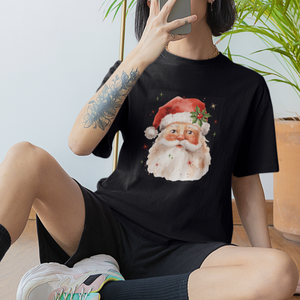 Retro Vintage Christmas Santa Claus Face Xmas Old Fashioned T Shirt TS02 Printyourwear