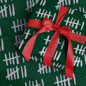Tally Marks Six Seven Meme Wrapping Paper Roll Glitch Optical Illusion TS12 Green Print Your Wear