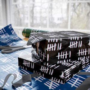 Tally Marks Six Seven Meme Wrapping Paper Roll Glitch Optical Illusion TS12 Black Print Your Wear