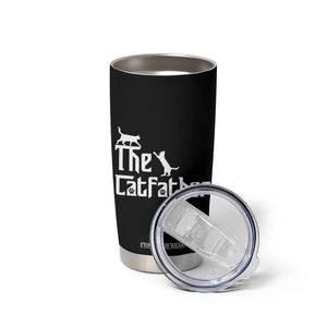 Funny Cat Dad Tumbler Cup The Catfather TB02 Print Your Wear