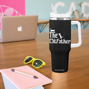 Funny Cat Dad Tumbler With Handle The Catfather TB02 Print Your Wear