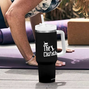 Funny Cat Dad Tumbler With Handle The Catfather TB02 Print Your Wear