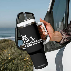 Funny Cat Dad Tumbler With Handle The Catfather TB02 Print Your Wear