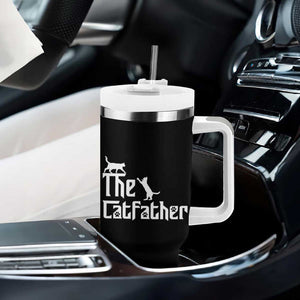 Funny Cat Dad Tumbler With Handle The Catfather TB02 Print Your Wear