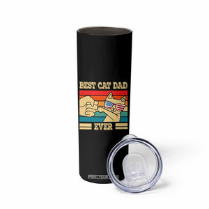 Best Cat Dad Ever Skinny Tumbler The Man The Myth The Legend American Paw Flag TB02 Print Your Wear