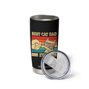 Best Cat Dad Ever Tumbler Cup The Man The Myth The Legend American Paw Flag TB02 Print Your Wear