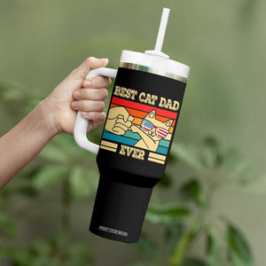 Best Cat Dad Ever Tumbler With Handle The Man The Myth The Legend American Paw Flag TB02 Print Your Wear