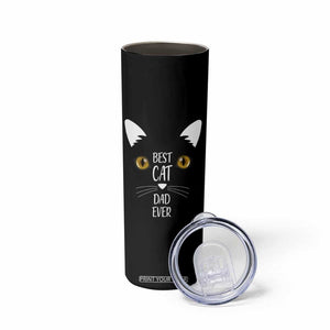 Funny Cat Dad Skinny Tumbler Best Cat Dad Ever Nutrition Fact TB02 Print Your Wear