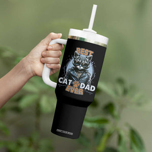 Cool Cat Dad Tumbler With Handle Best Cat Dad Ever Father's Day TB02 Print Your Wear