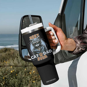 Cool Cat Dad Tumbler With Handle Best Cat Dad Ever Father's Day TB02 Print Your Wear