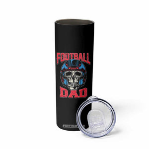 Football Dad Skinny Tumbler Skull With Helmet Rugby Father's Day TB02 Print Your Wear