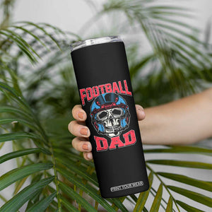 Football Dad Skinny Tumbler Skull With Helmet Rugby Father's Day TB02 Print Your Wear